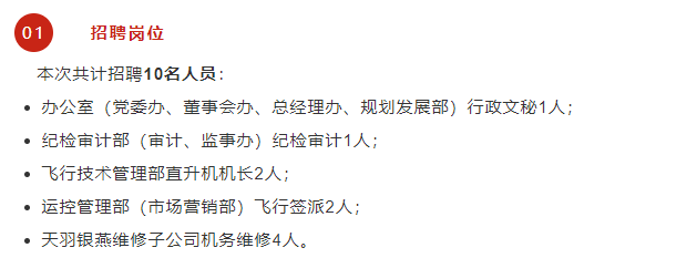 新疆通用航空有限责任公司诚招各类人才